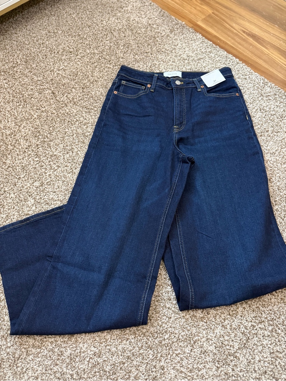 Fabletics Dark Wash Wide-Leg Jeans